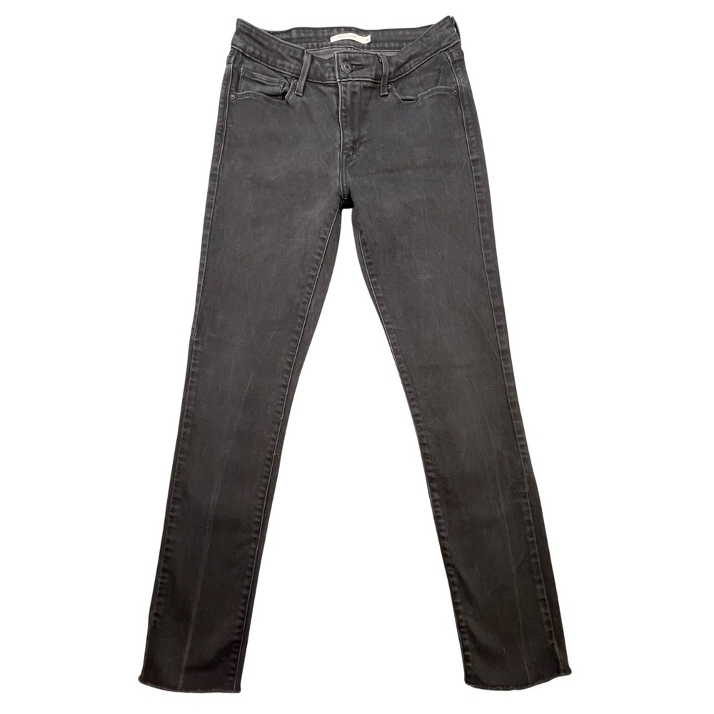Levi's Black Mid Rise Skinny Denim Jeans Womens 6